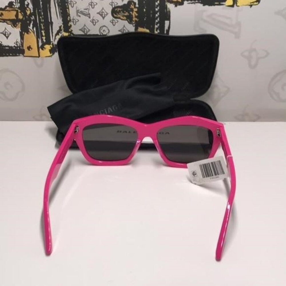 🕶️ New Authentic Balenciaga BB0216S 003 Fuchsia Sunglasses - Picture 8 of 11